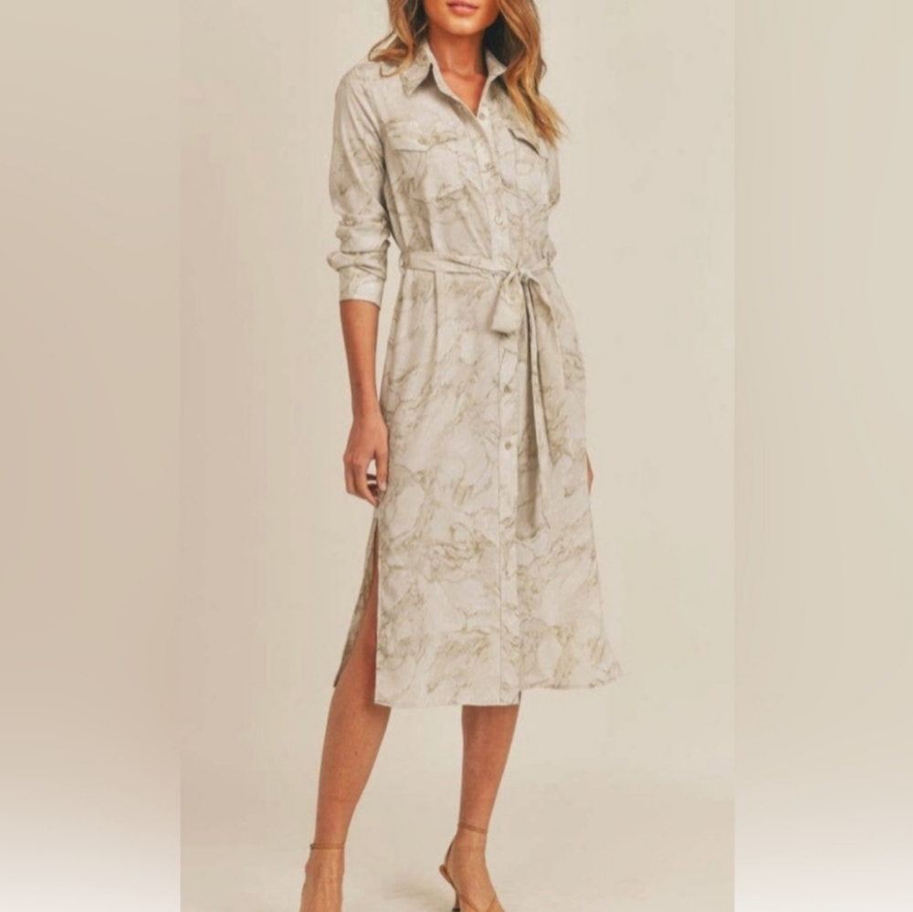 Sage the Label Wandering Sage Shirt Dress